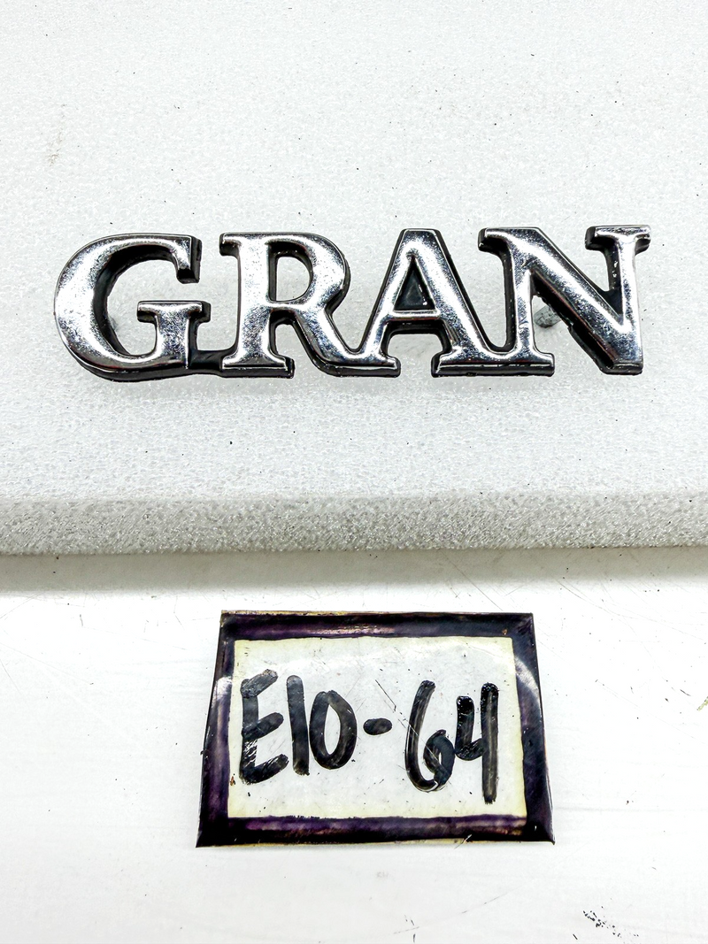OEM 1972 - 1974 FORD GRAN TORINO BLOCK LETTER EMBLEM D2OB-16098-EA E10-64