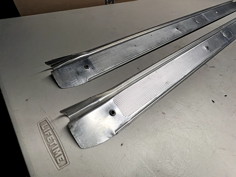 VINTAGE "Body by Fisher" 1968-1972 Chevelle Malibu Door Sill Plate Set B18