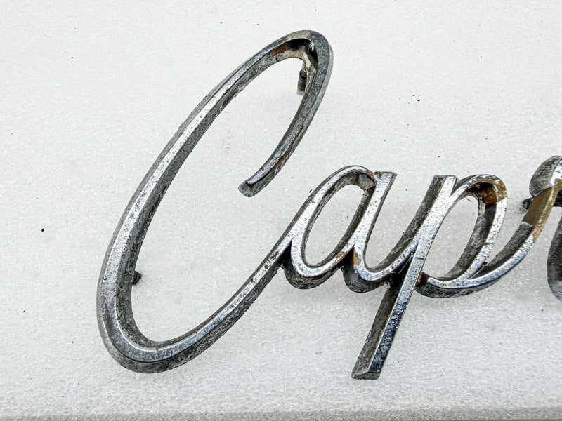 OEM 1966 1967 1968 CHEVY CAPRICE SCRIPT FENDER EMBLEM 3873792 E10-83