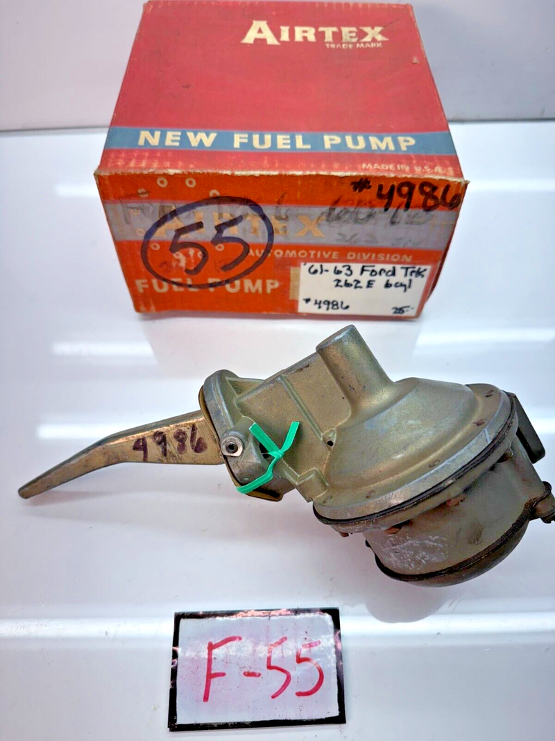 NORS 1961 - 1963 Ford Truck 6 Rebuilt Airtex Fuel Pump 4986 61 62 63 F-55