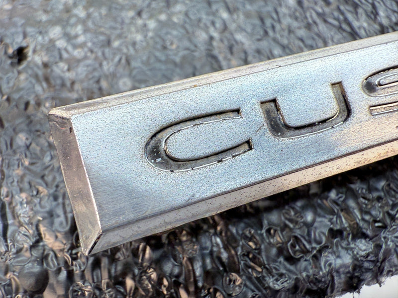 OEM 1967 1968 PONTIAC CUSTOM Fender Logo Badge 4440393 GTO LeMans Tempest E5-21