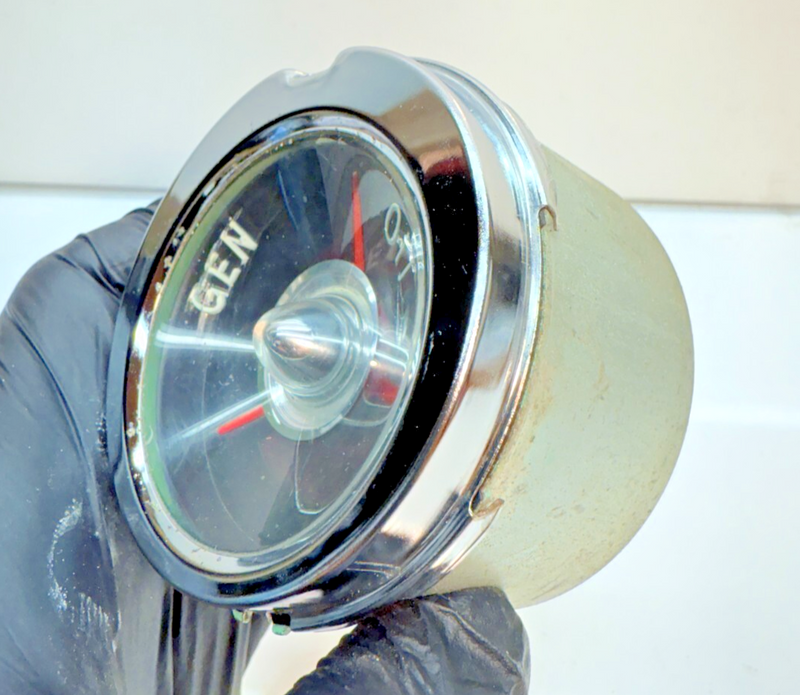 OEM Vintage 1959 1960 Chevy Impala El Camino Generator / Oil Gen Gauge 60 B44-22