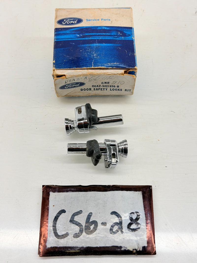 NOS 1965 - 1972 Ford Galaxie FoMoCo Rear Door Safety Locks C6AZ-5421850-B C56-28