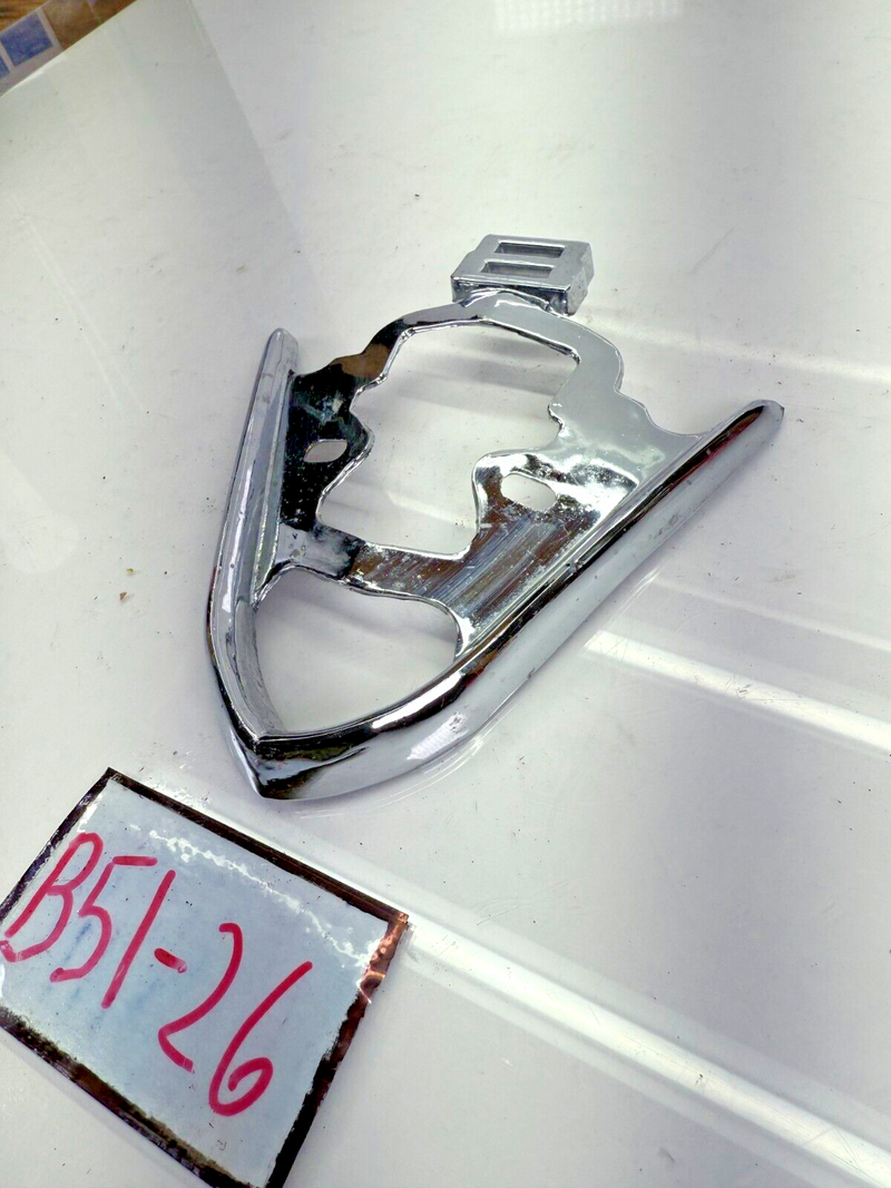 1952- 1954 Ford V8 Trunk Trim Ornament Base Chrome 52 53 54 B51-26