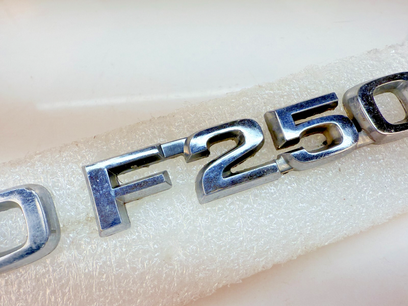 OEM 1980 1981 Ford Truck F250 Chrome Fender Emblems Badges Pair 80 81 B32-194