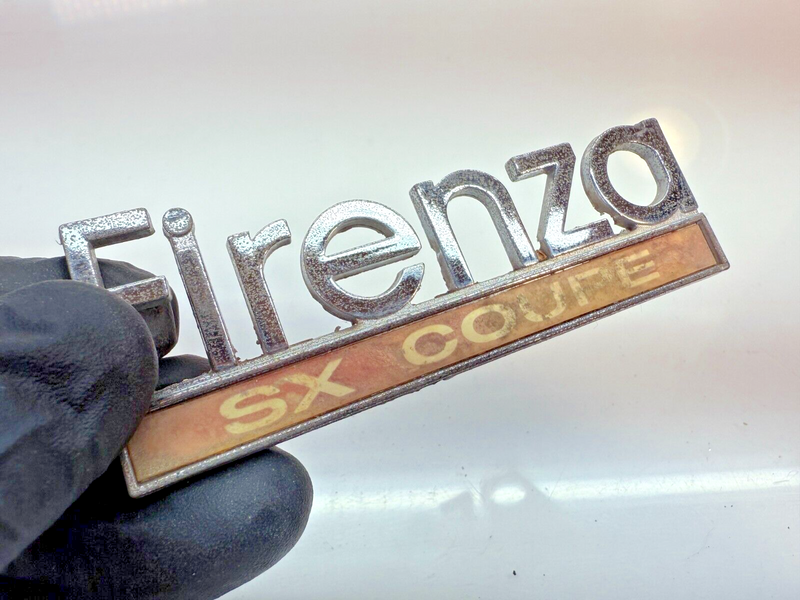 OEM OLDSMOBILE FIRENZA SX COUPE TRUNK CHROME EMBLEM BADGE SIGN 1982 82 B32-181