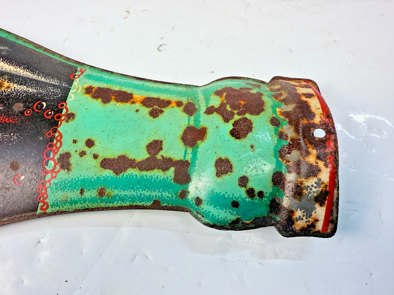 VINTAGE LARGE 29” COCA COLA EMBOSSED BOTTLE THERMOMETER SIGN 1960 - 1970’s