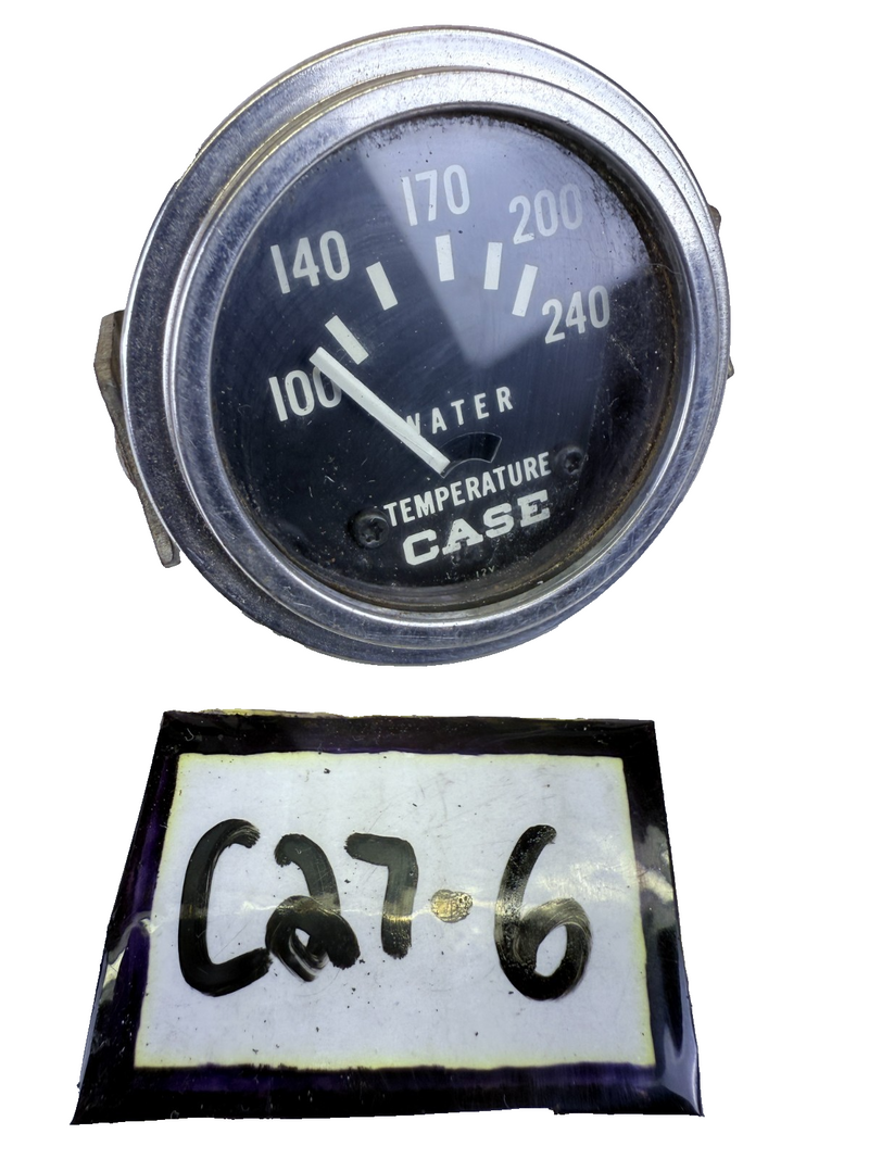 Vintage Stewart Warner 6 Volt 240 Degree Water Temperature Gauge Rat Rod C27-6