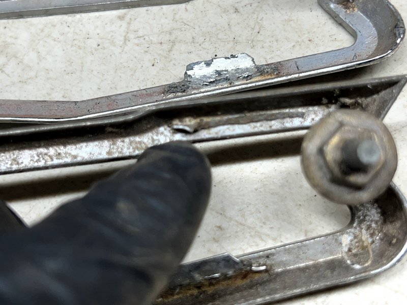 OEM 1960 Chevrolet Impala Chrome Trunk Emblem Trim Pair V8 60 B24-1