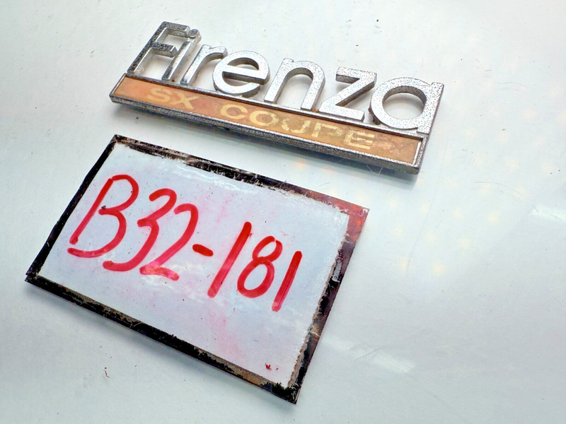 OEM OLDSMOBILE FIRENZA SX COUPE TRUNK CHROME EMBLEM BADGE SIGN 1982 82 B32-181