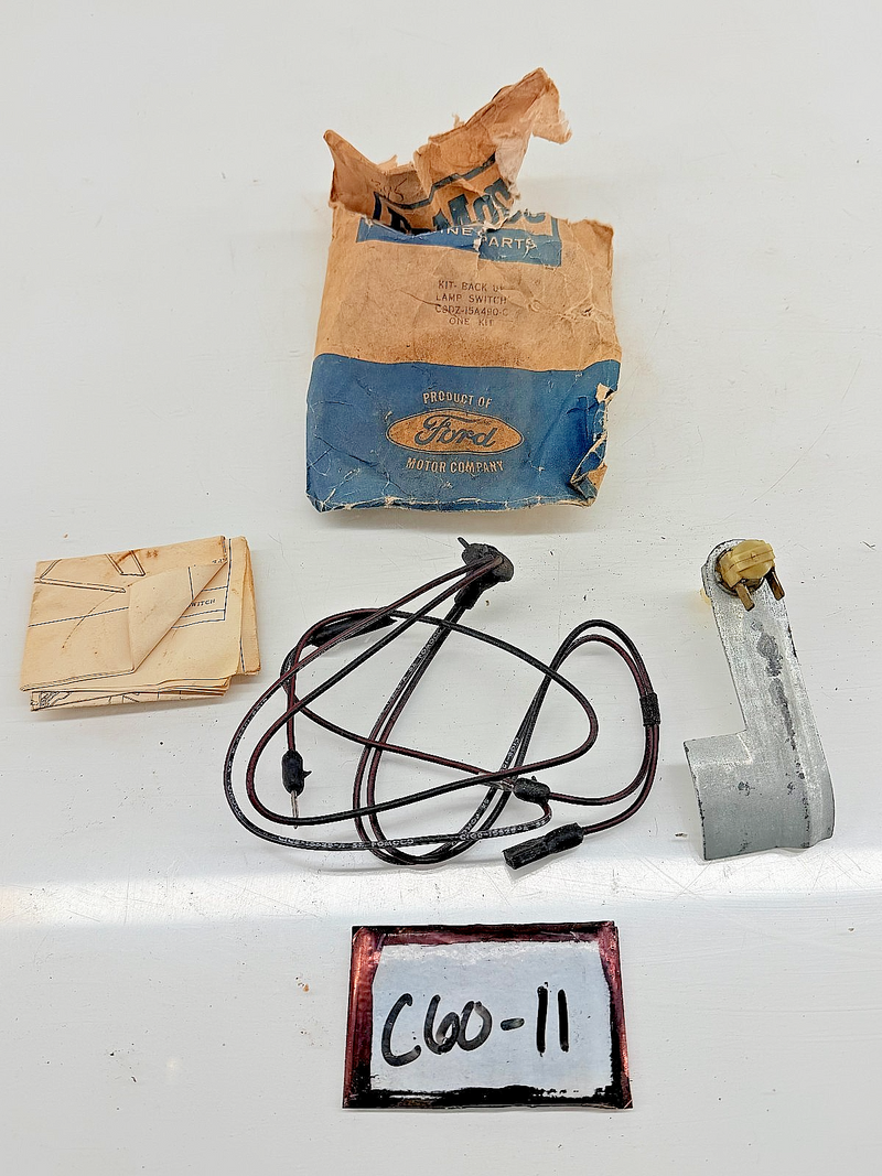 NOS 1960 - 1964 Ford Falcon Mercury Comet Back-Up Lamp Switch Kit C3DZ-15A490-C