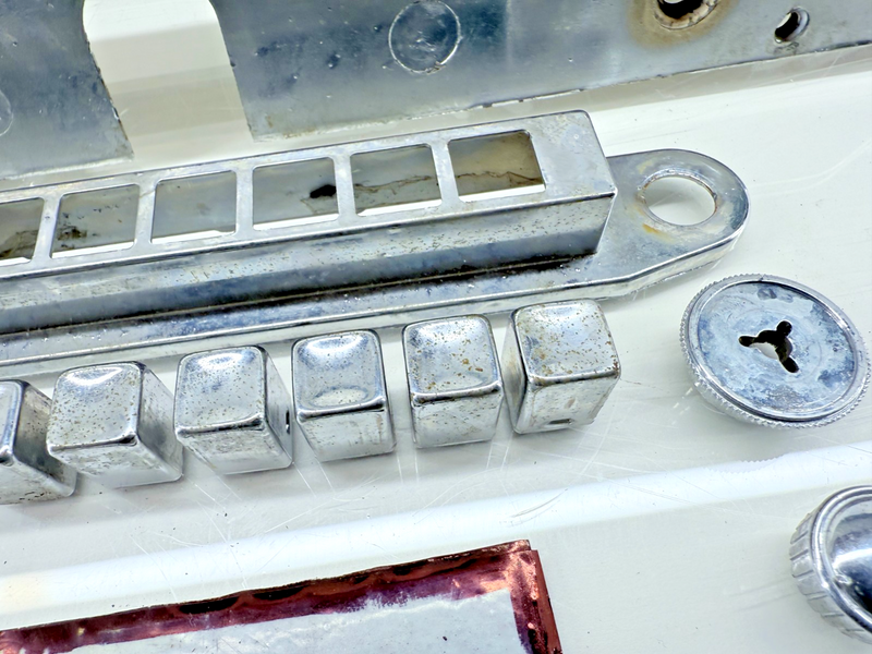 Vintage RARE OEM Mopar Plymouth CHROME RADIO BEZEL with BUTTONS & KNOBS C32-9