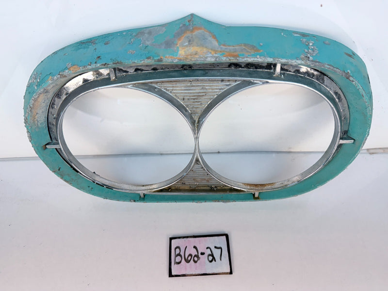Vintage OEM 1958 Edsel Ranger Headlight Bezels 13061 head light Trim Ring B62-27