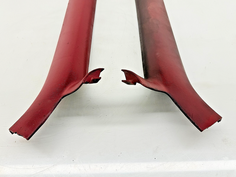 1983 - 1986 FORD Mustang Foxbody Convertible PAIR Red A-Pillar Trim E3ZB-6103598