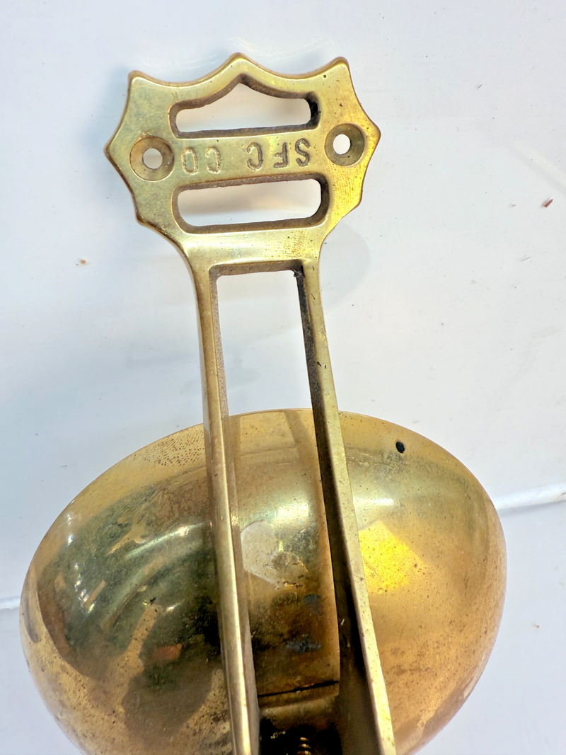 Vintage San Francisco Cable Car SFC Co Solid Brass Trolley Bell Door Knocker B68