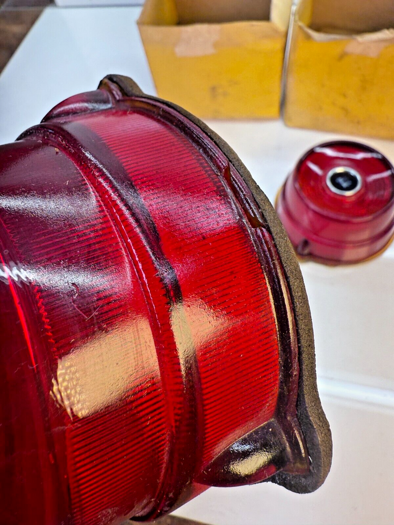 NOS OEM 1952 Ford Passenger Car Blue Dot Tail Light Lens 52 B13-27