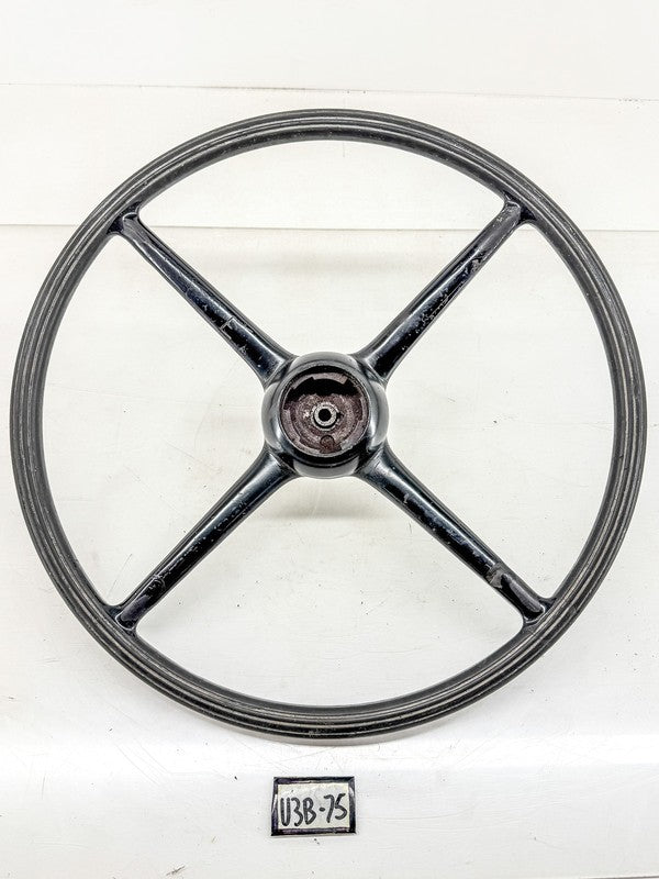 Vintage 1930 - 1931 FORD MODEL A 4 SPOKE STEERING WHEEL BLACK HOT ROD U3B-75