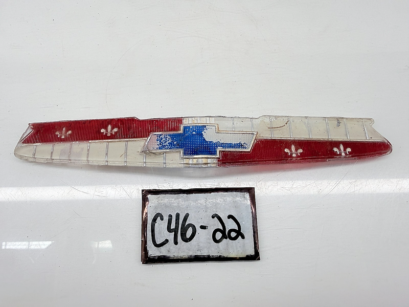 OEM 1956 1957 1958 Chevy 150 210 Nomad Hood Emblem Insert C46-22