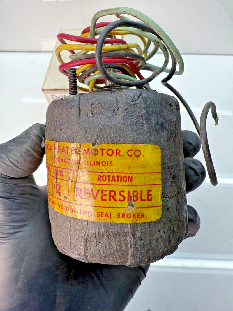 DELTA HEATER MOTOR 521 - ROTATION Reversible - 1/4" SHAFT - 12V C2-63