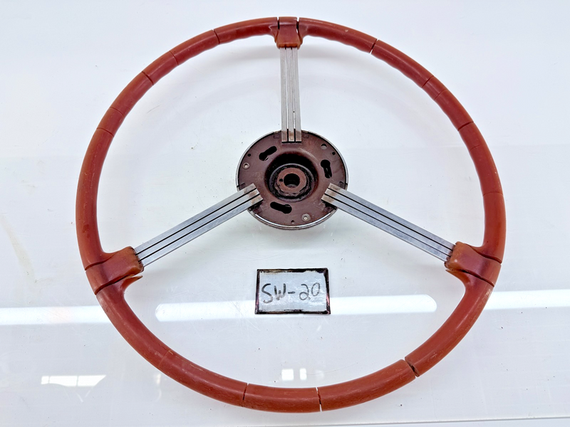 Vintage ORIGINAL 1939 BUICK 8 EIGHT CHROME Flat Bar BANJO STEERING WHEEL SW-20