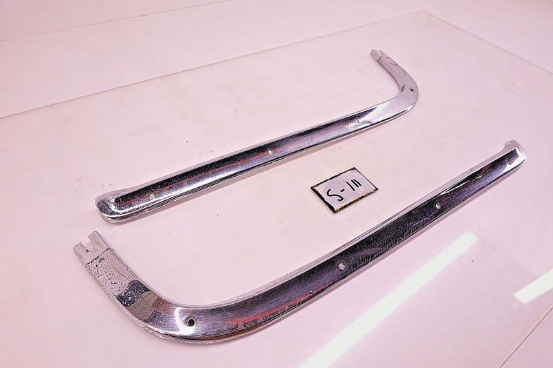 OEM 1965 1966 Ford Mustang Convertible Pair Chrome Top Boot Trim Molding S-111