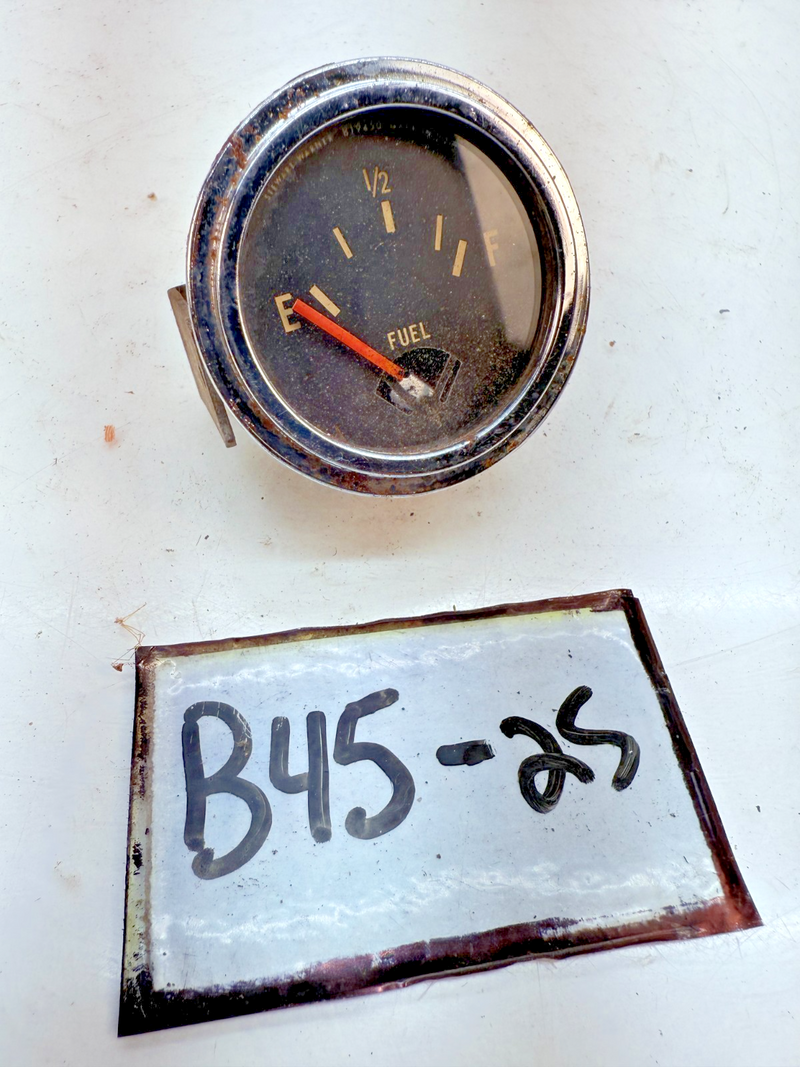 Vintage ORIGINAL Stewart Warner Fuel GAS Gauge 819450 B45-25