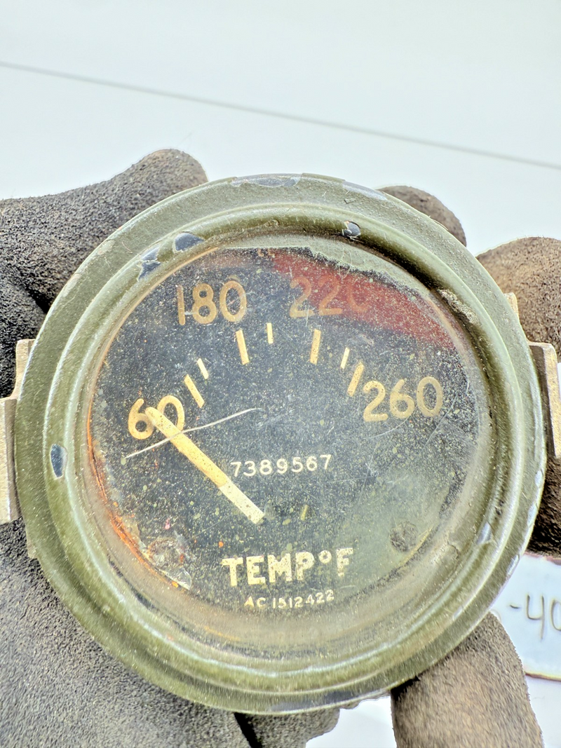 OEM Willys Jeep MB FORD GPW Stewart Warner Temperature Gauge 7389567 C36-40