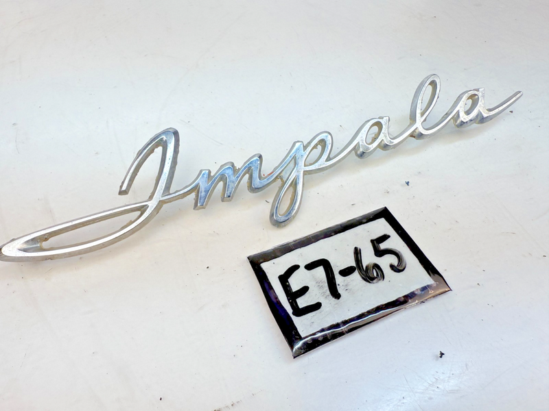 1961 - 1962 Chevrolet Impala Script Quarter Panel Chrome Emblem E7-65