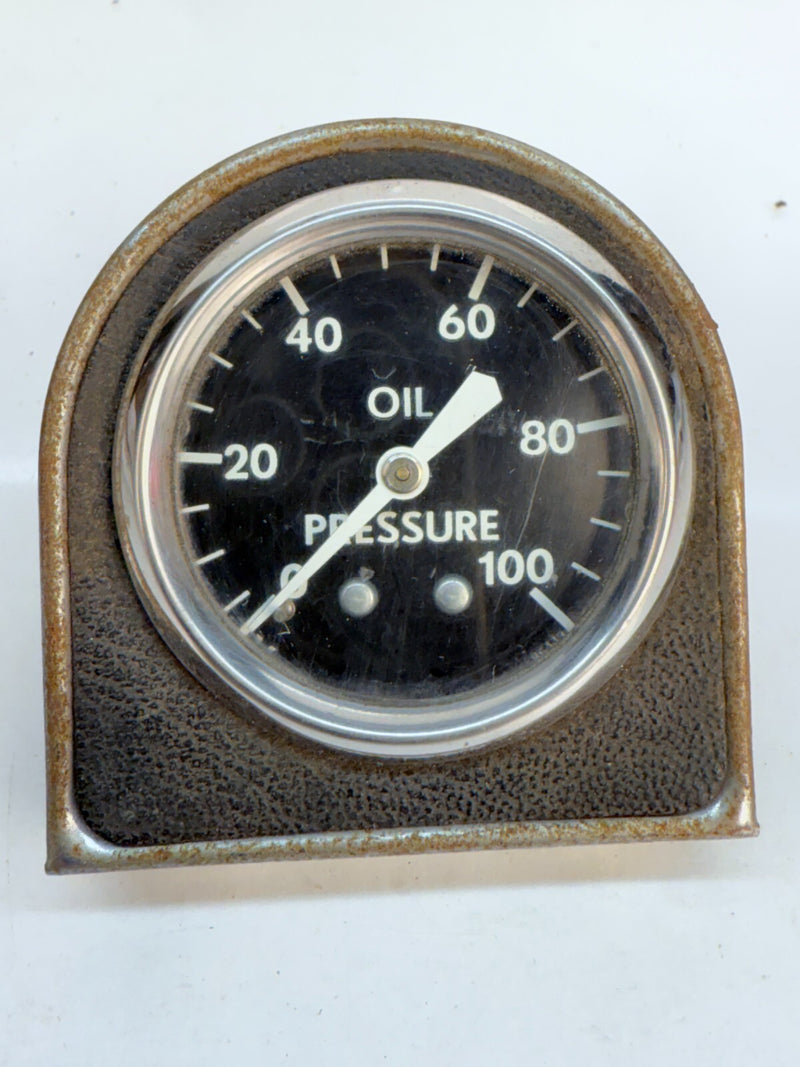 Vintage OEM Stewart Warner Oil Pressure Gauge 80lbs Hot Rat Rod TRW B62-17