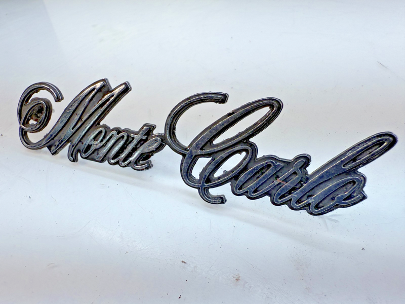 OEM 1973 19174 1975 1976 1977 CHEVY MONTE CARLO FENDER EMBLEM GM 328945 E6-119