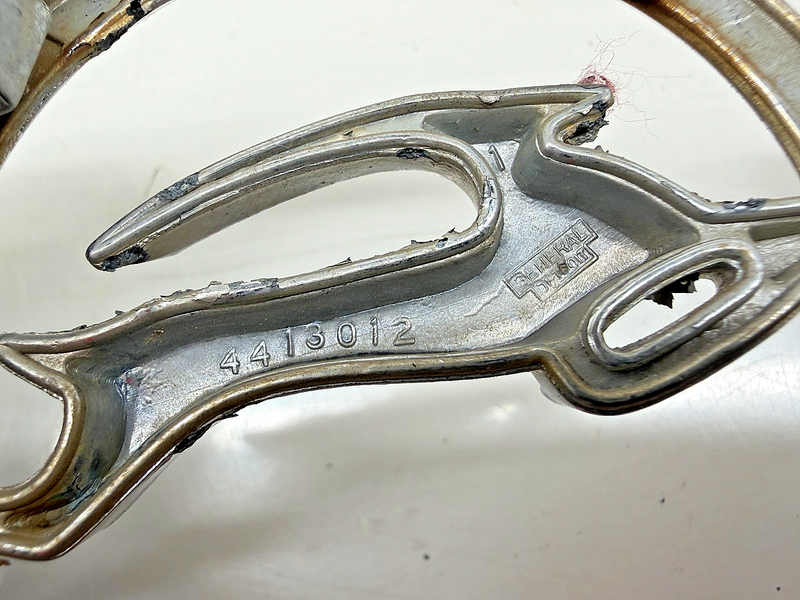 OEM 1964 Chevrolet Impala Rear Quarter Panel Fender Emblem Pair 4413012 E7-133