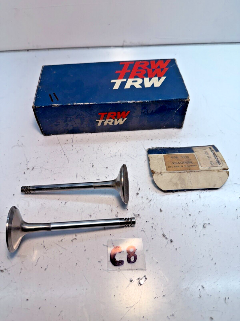 (2) NOS GERMAN PORSCHE 914 2.0 & 912-E  42-mm INTAKE VALVE 039 109 601 G C8-11