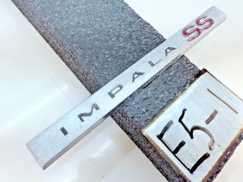 OEM 1966 Chevrolet Chevy Impala SS Glove Box Emblem Badge 3891457 E5-1