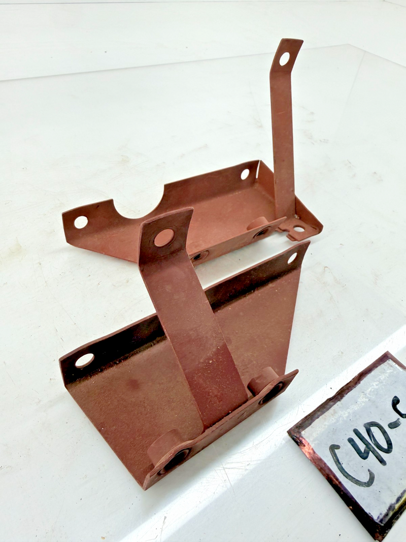 OEM Ford GPW Jeep Willys MB CJ M38 Air Cleaner Mounting Brackets "F" Mark C40-50