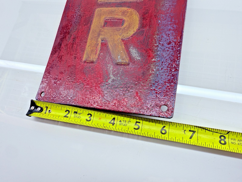 RARE Vintage Original Chrysler Metal Sign Embossed Letters ManCave Garage 29x6