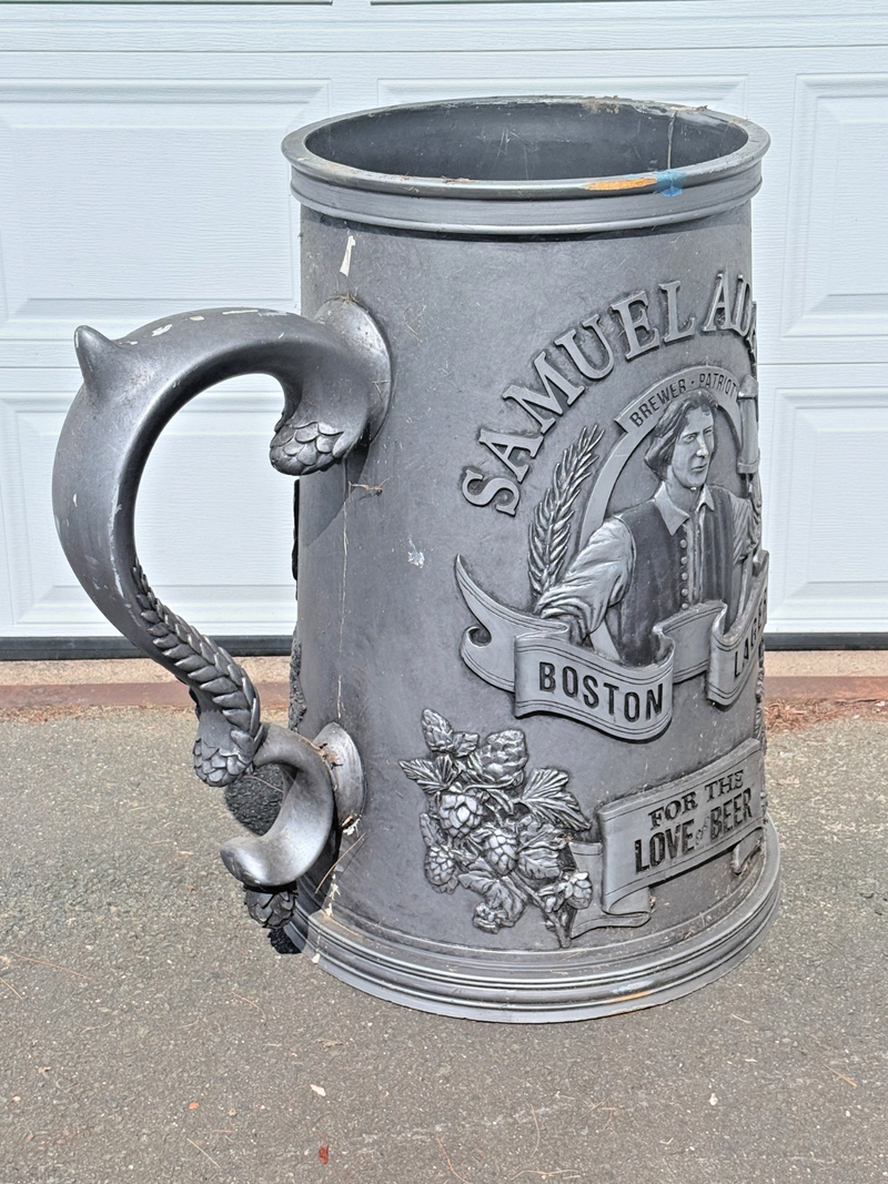 HUGE 3 FOOT Samuel Adams Beer Stein Mug Bar Store Display Mancave Table