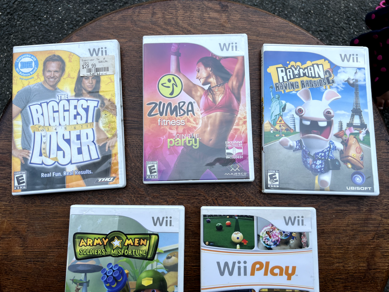 Nintendo Wii Game Lot-5 Bundle Play, Zumba, Rayman, Biggest Looser, Army Men HB1