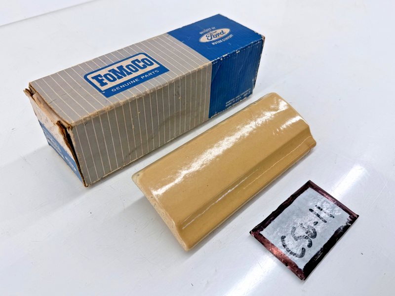 NOS 1966 FORD COUNTRY SQUIRE RANCH WAGON WOODGRAIN GAS FUEL FILLER DOOR TRIM C56