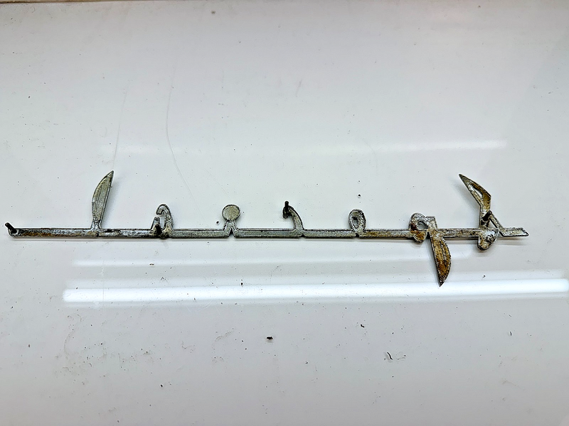 VINTAGE Original 1941 1942 PACKARD SPECIAL SCRIPT EMBLEM Badge E8-59