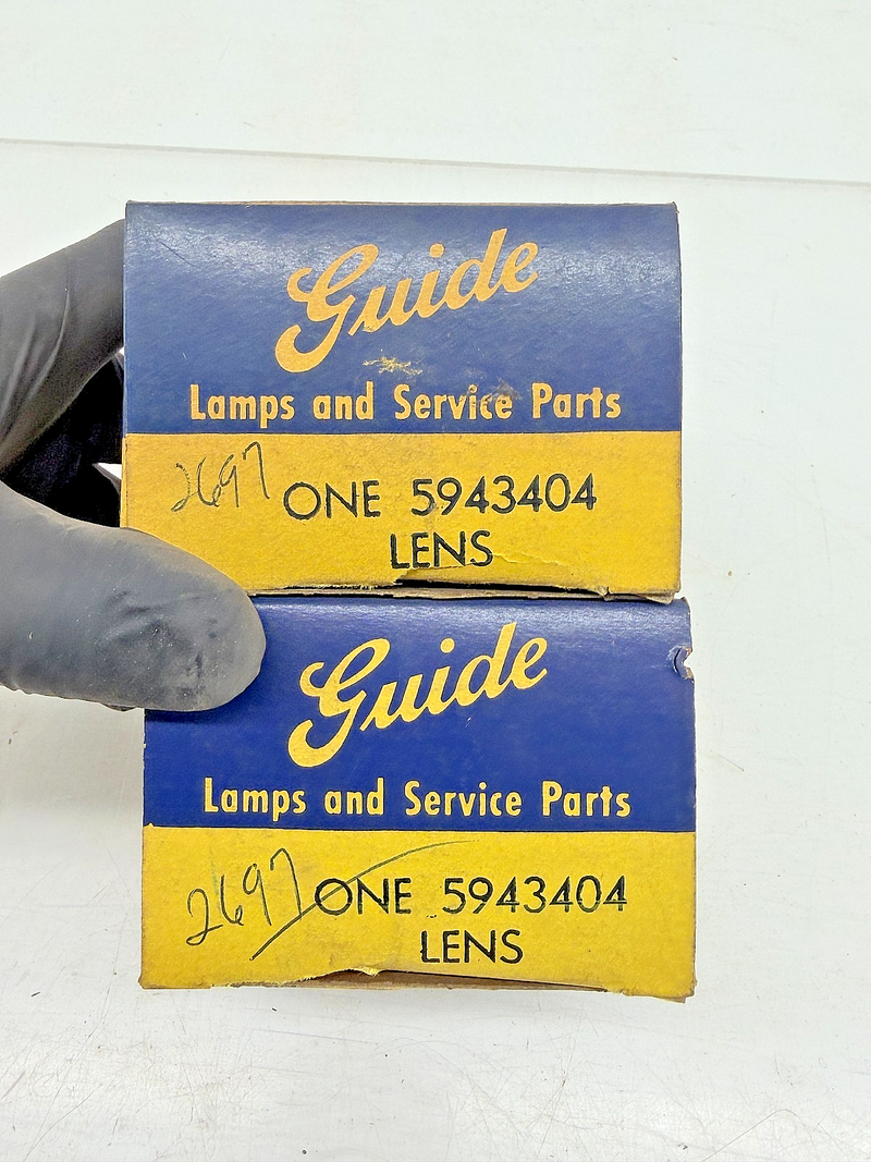 NOS 1953 Chevrolet Bel Air 150 210 Backup Light Lens Pair 5943404 C71-16