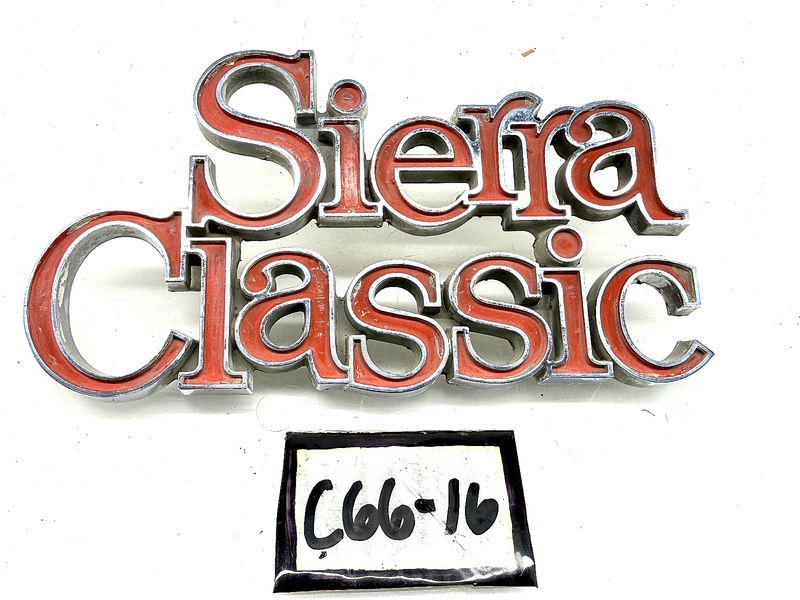 1973 - 1991 JIMMY GMC K5 SQUAREBODY SIERRA CLASSIC EMBLEM 14013796 C66-16