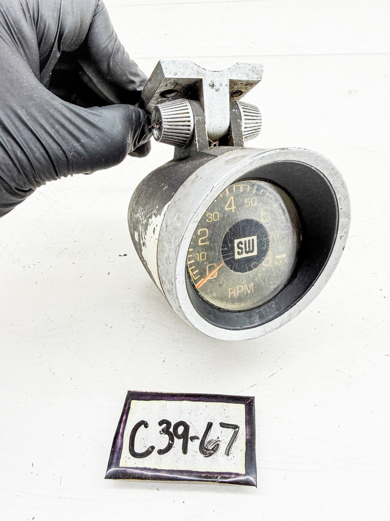 Vintage 1960s Stewart Warner 8000RPM Tachometer 822746 Gasser Rat Hot Rod C39-67