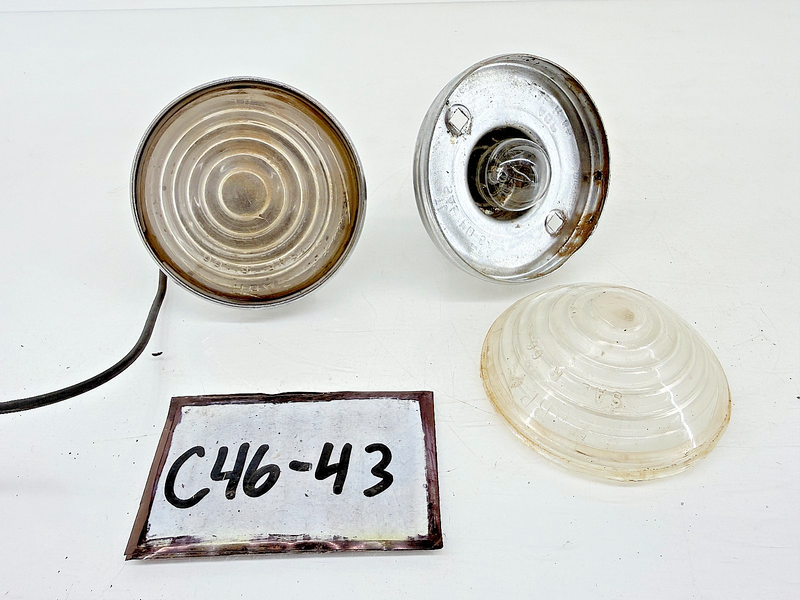 OEM 1965 - 1968 Jeep CJ3 CJ5 CJ6 PAIR Parking Light Lens Willys C46-43