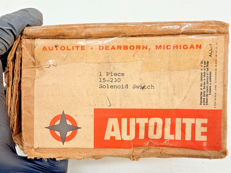 NOS 1955 1956 CHEVROLET CORVETTE AUTOLITE SOLENOID SWITCH 15-230 SS-201 C74-29