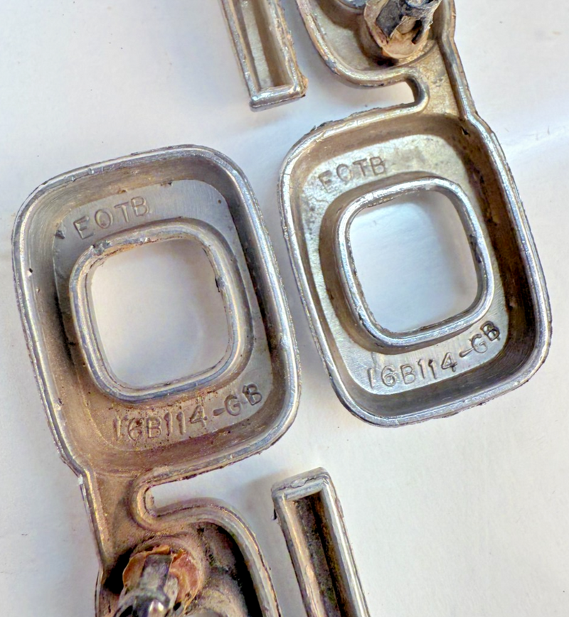OEM 1980 1981 Ford Truck F250 Chrome Fender Emblems Badges Pair 80 81 B32-194