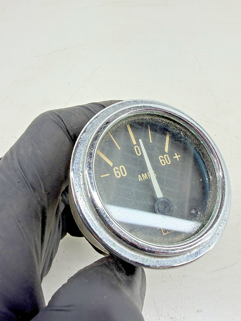Vintage Stewart Warner Marine Deluxe Ammeter 60 Amp 1960s Boat SW 826538 C39-63