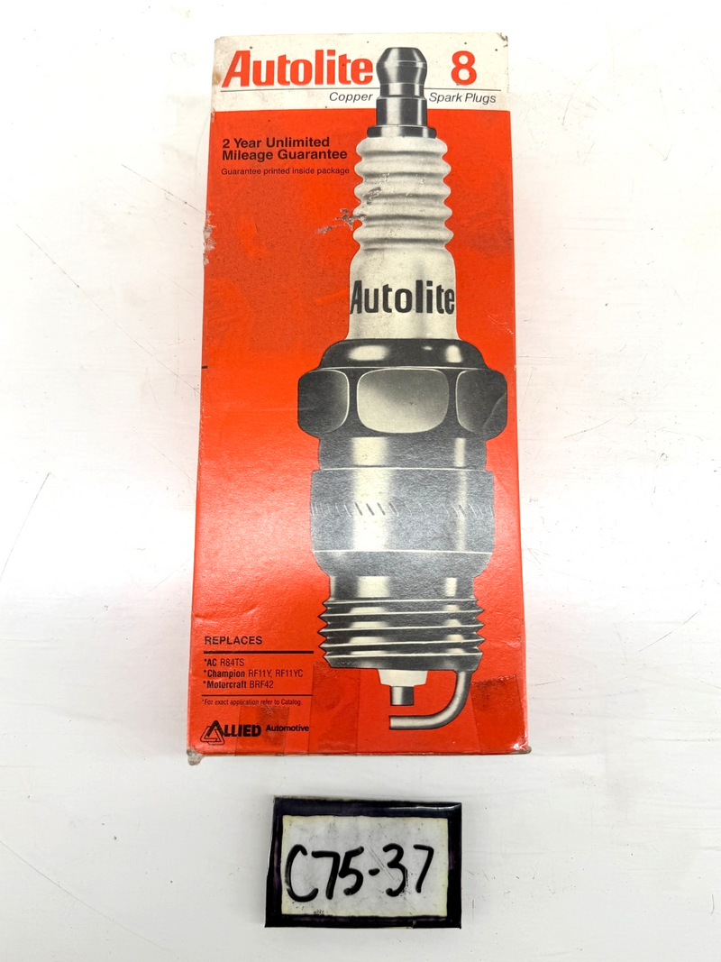 (8) NOS 1970s Ford Truck 360 390 FE Autolite 45 Resistor Spark Plugs 8 C75-38