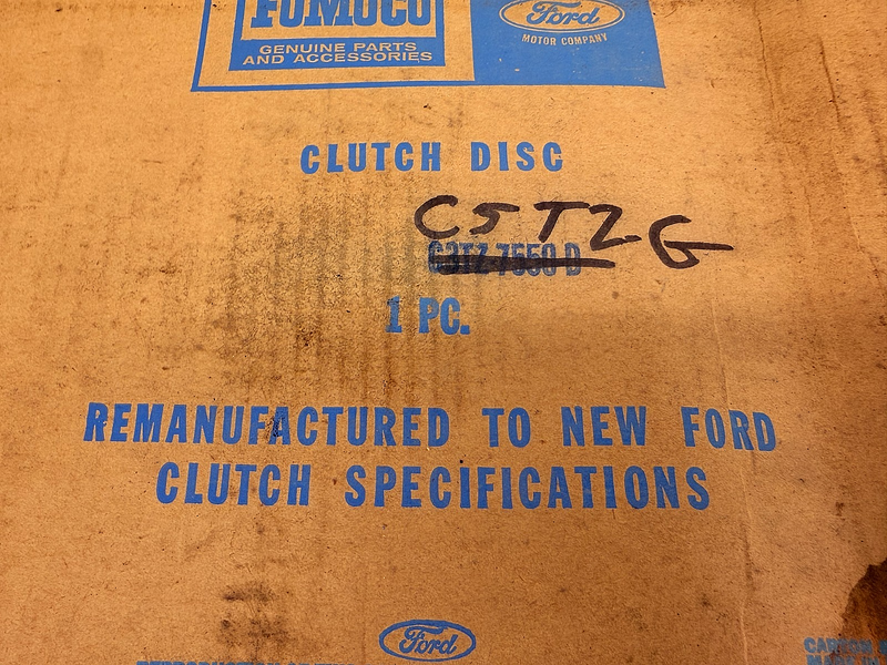 NOS OEM Ford 1965 Pick up Truck or Bronco Clutch Disc ASSY C5TZ-7550-G C59-20