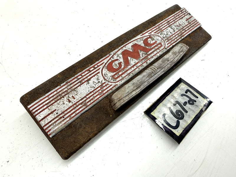 RARE OEM Vintage GMC Lid Door Cover Panel Emblem C67-27