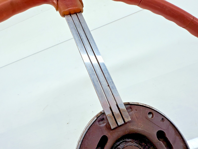 Vintage ORIGINAL 1939 BUICK 8 EIGHT CHROME Flat Bar BANJO STEERING WHEEL SW-20